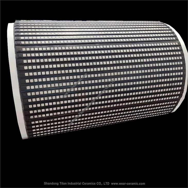 Wear Resistant Ceramic Lining Of Conveyor Drum