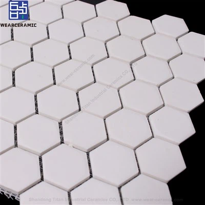 Azulejo hexagonal blanco